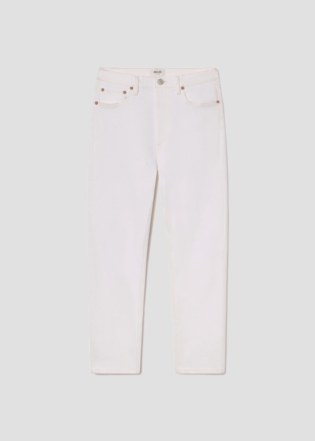 90's Pinch Waist High Rise Straight in Marshmellow flat