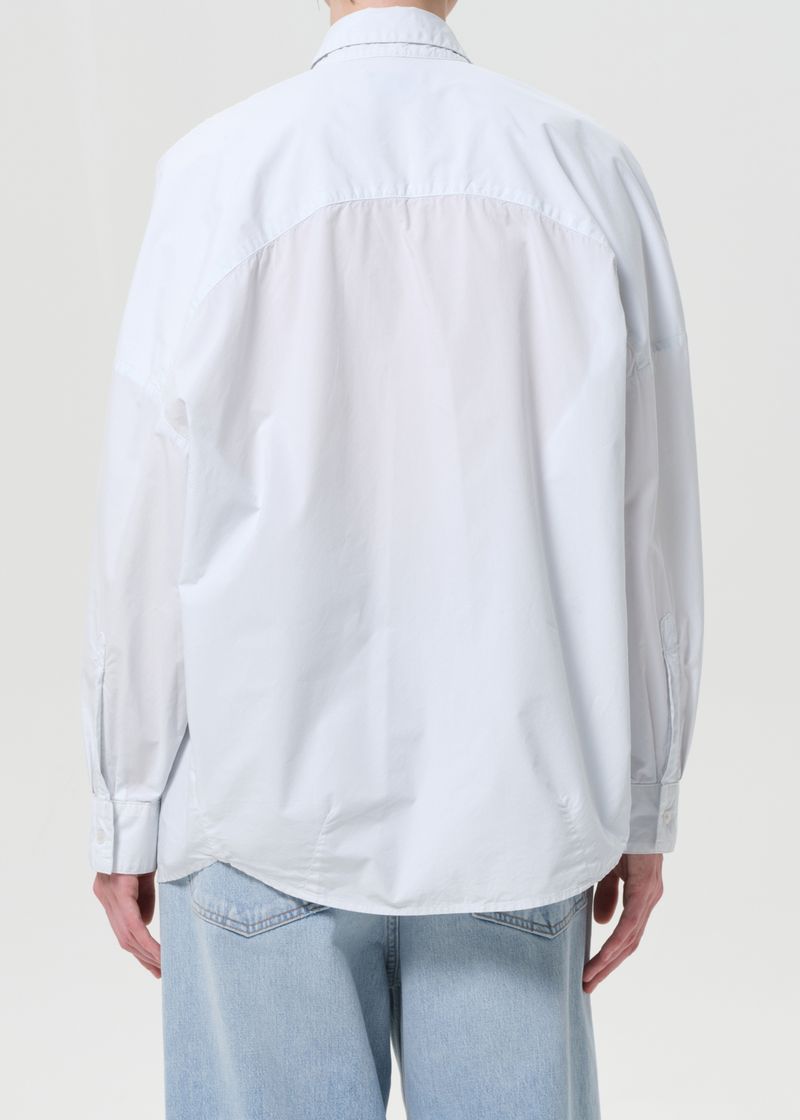 Roux Balloon Shirt in Hail back