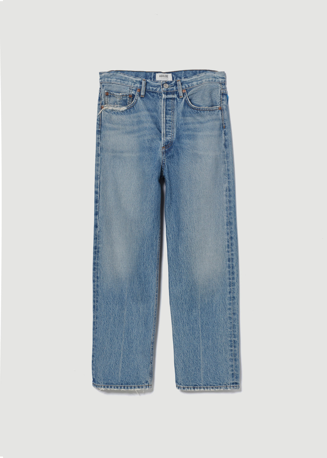 90'S Crop Mid Rise Straight in Hooked flat