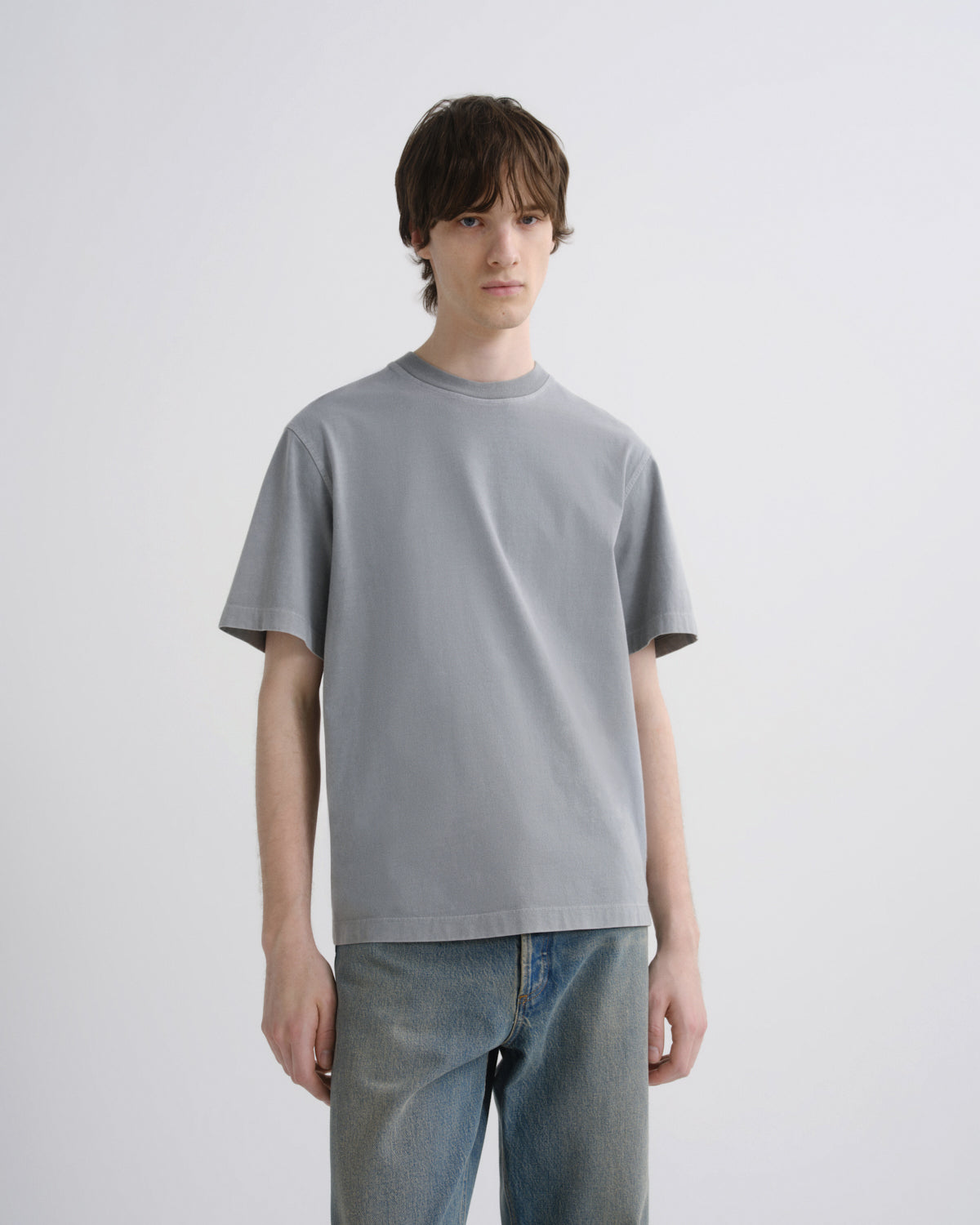 Asha Mock Neck Tee in Flint – AGOLDE
