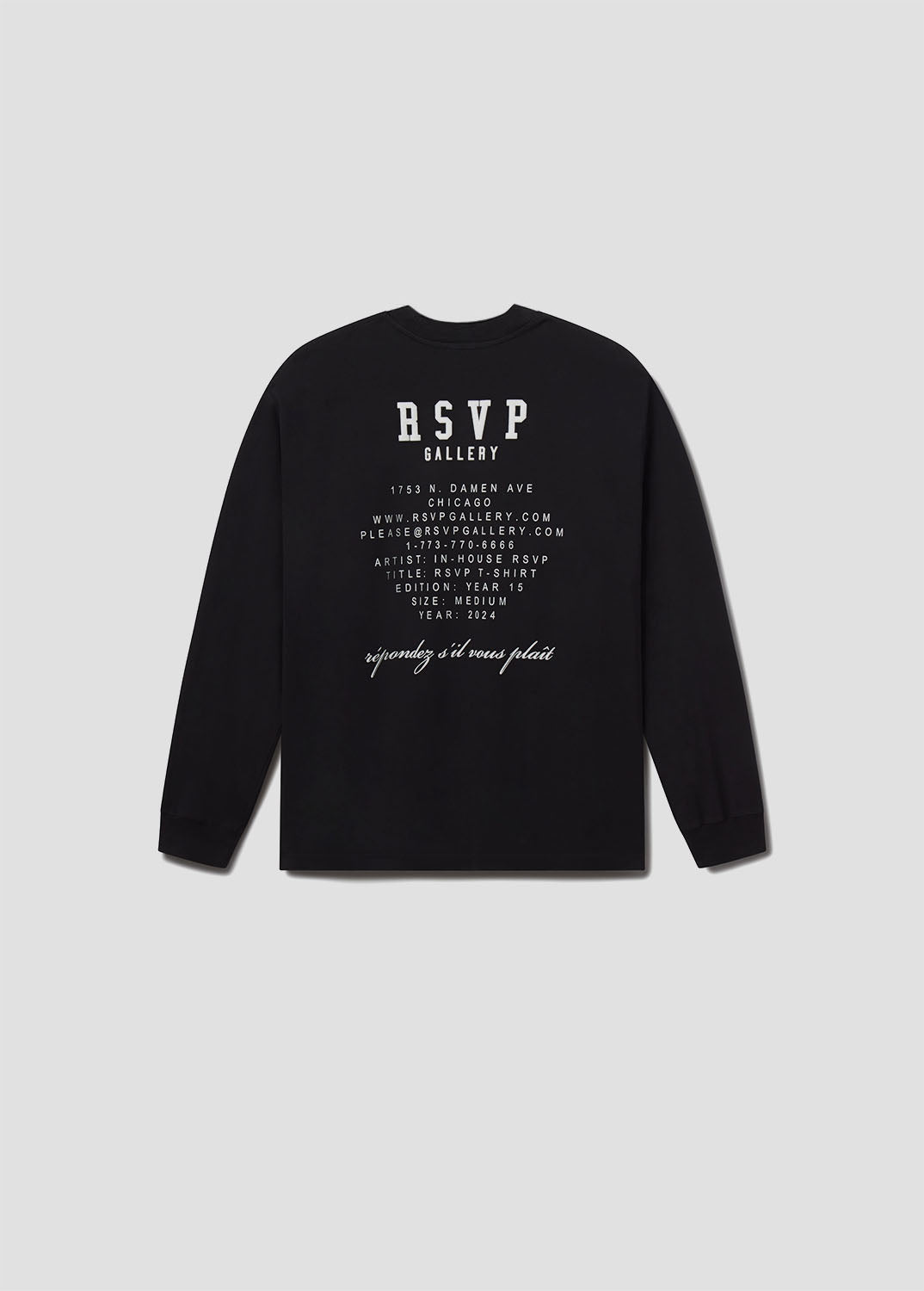 AGOLDE / RSVP Gallery L/S Tee in Black / White