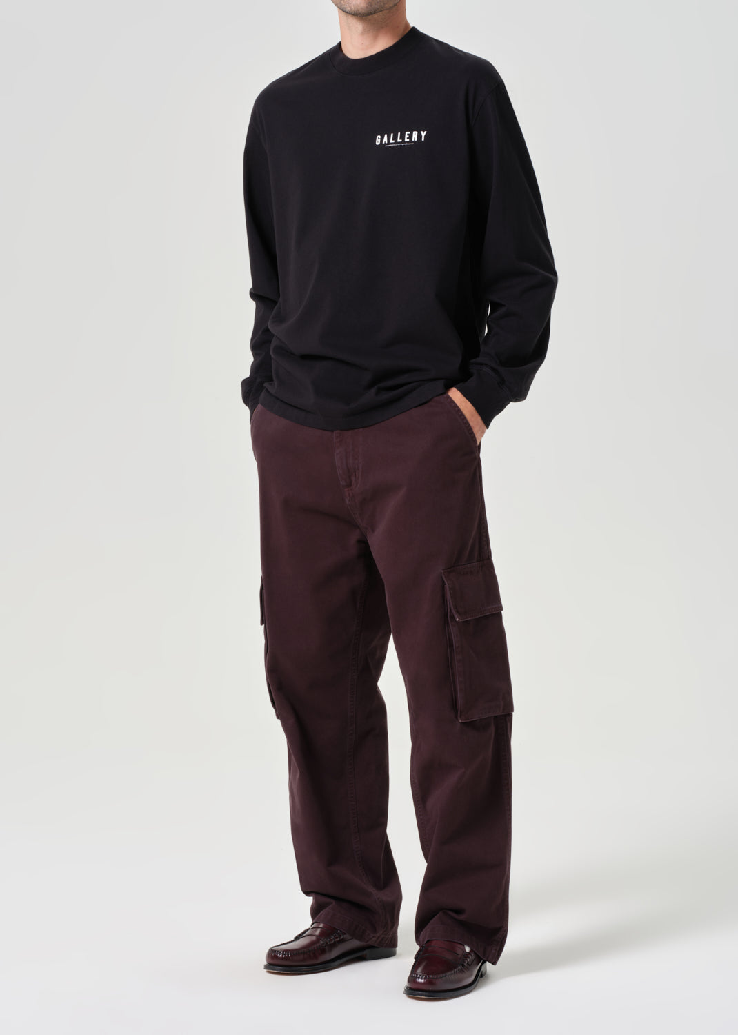 AGOLDE / RSVP Gallery L/S Tee in Black / White