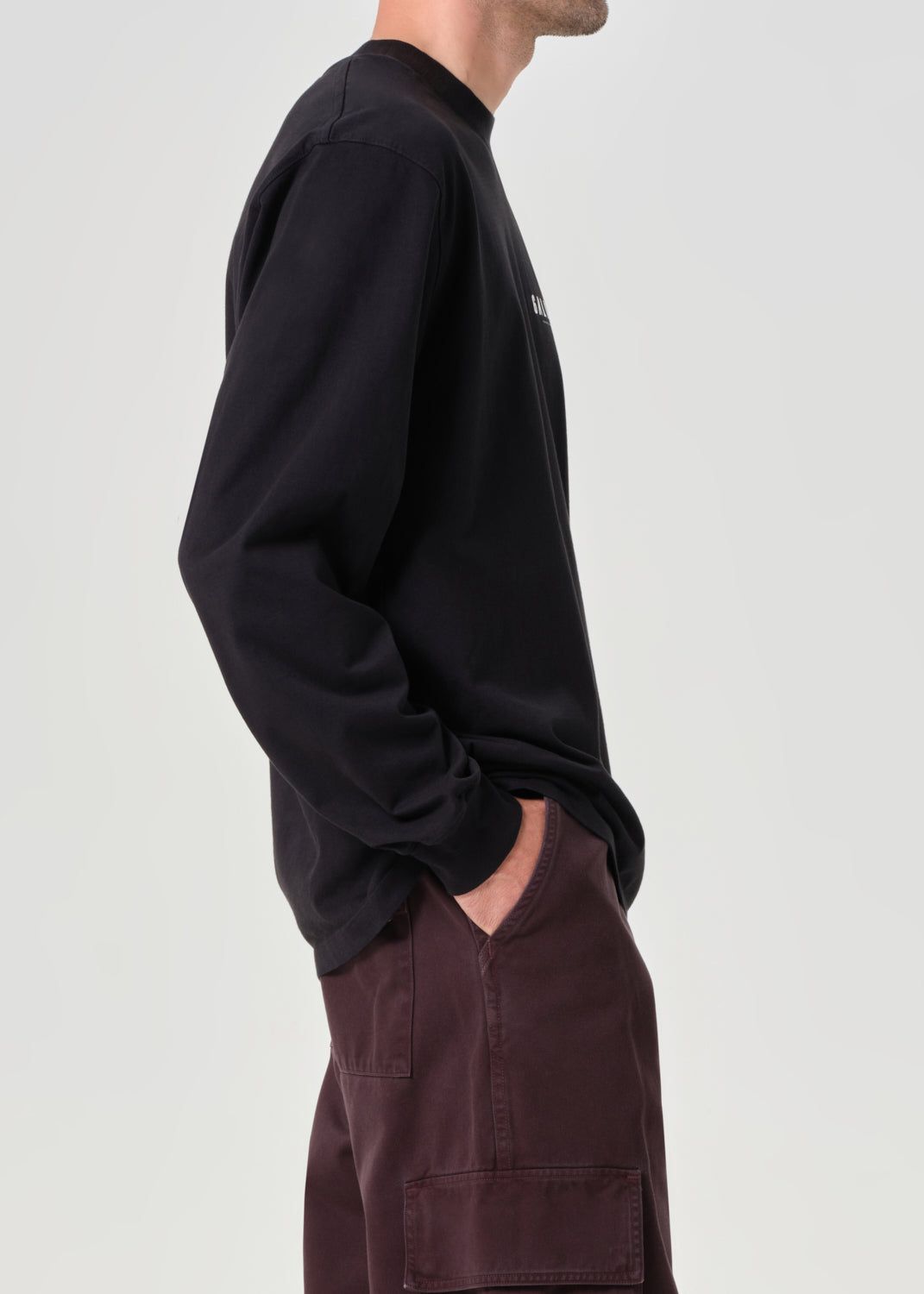 AGOLDE / RSVP Gallery L/S Tee in Black / White