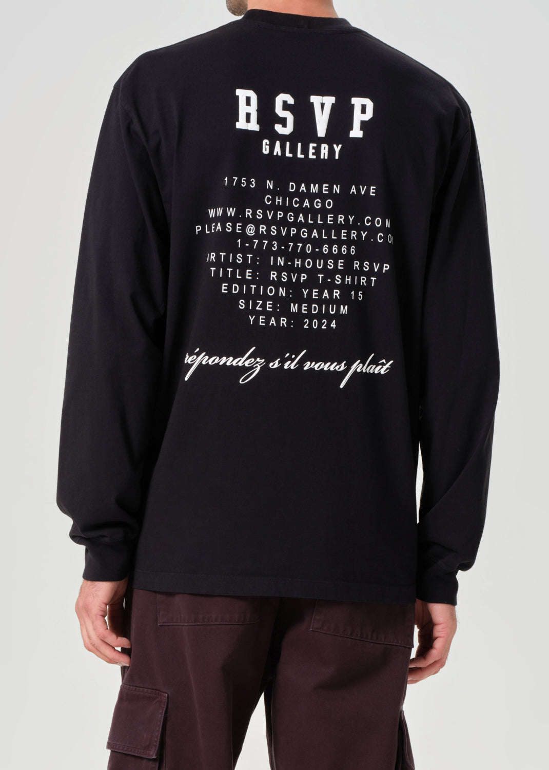 AGOLDE / RSVP Gallery L/S Tee in Black / White