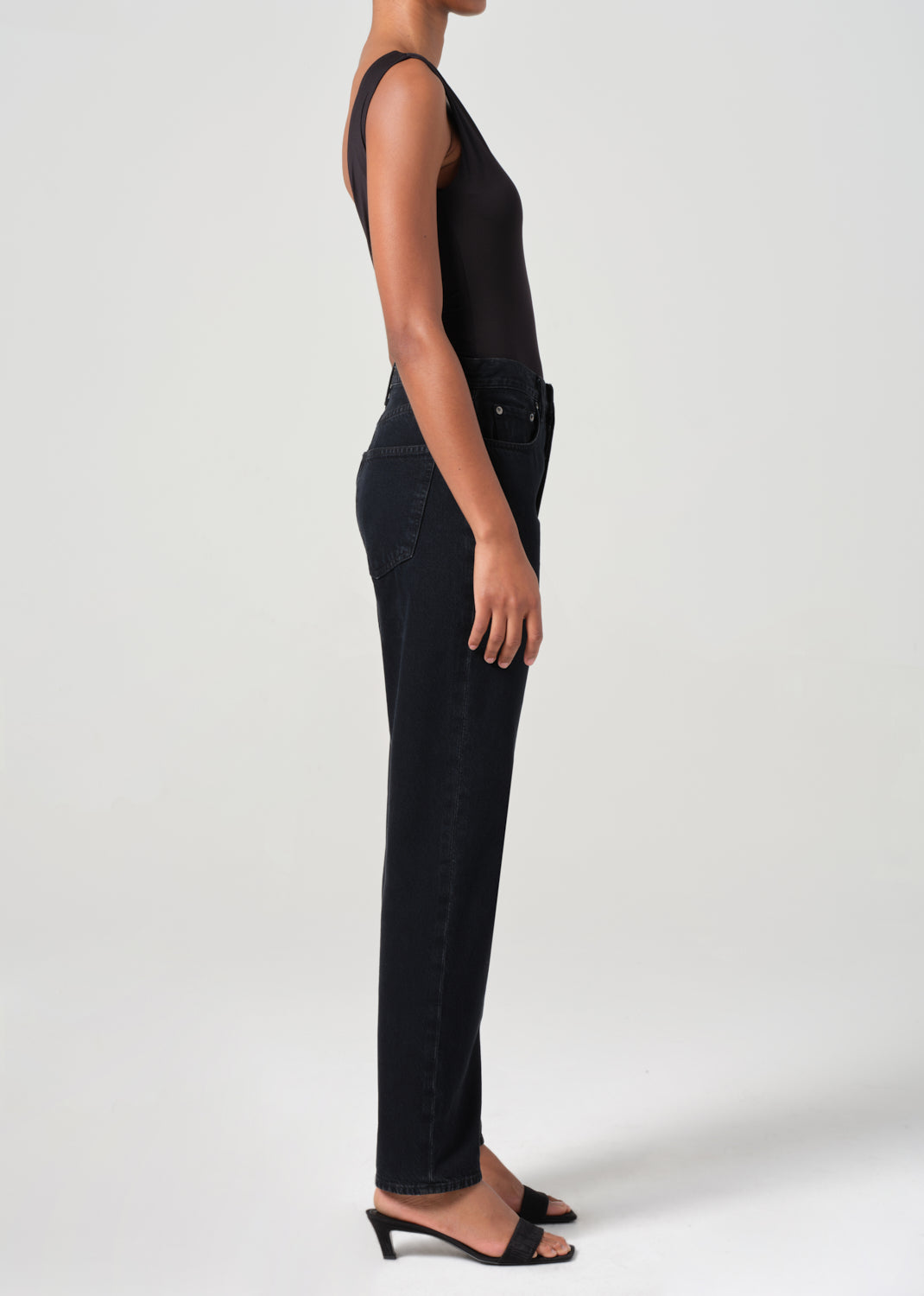 90's Pinch Waist High Rise Straight in Crushed side