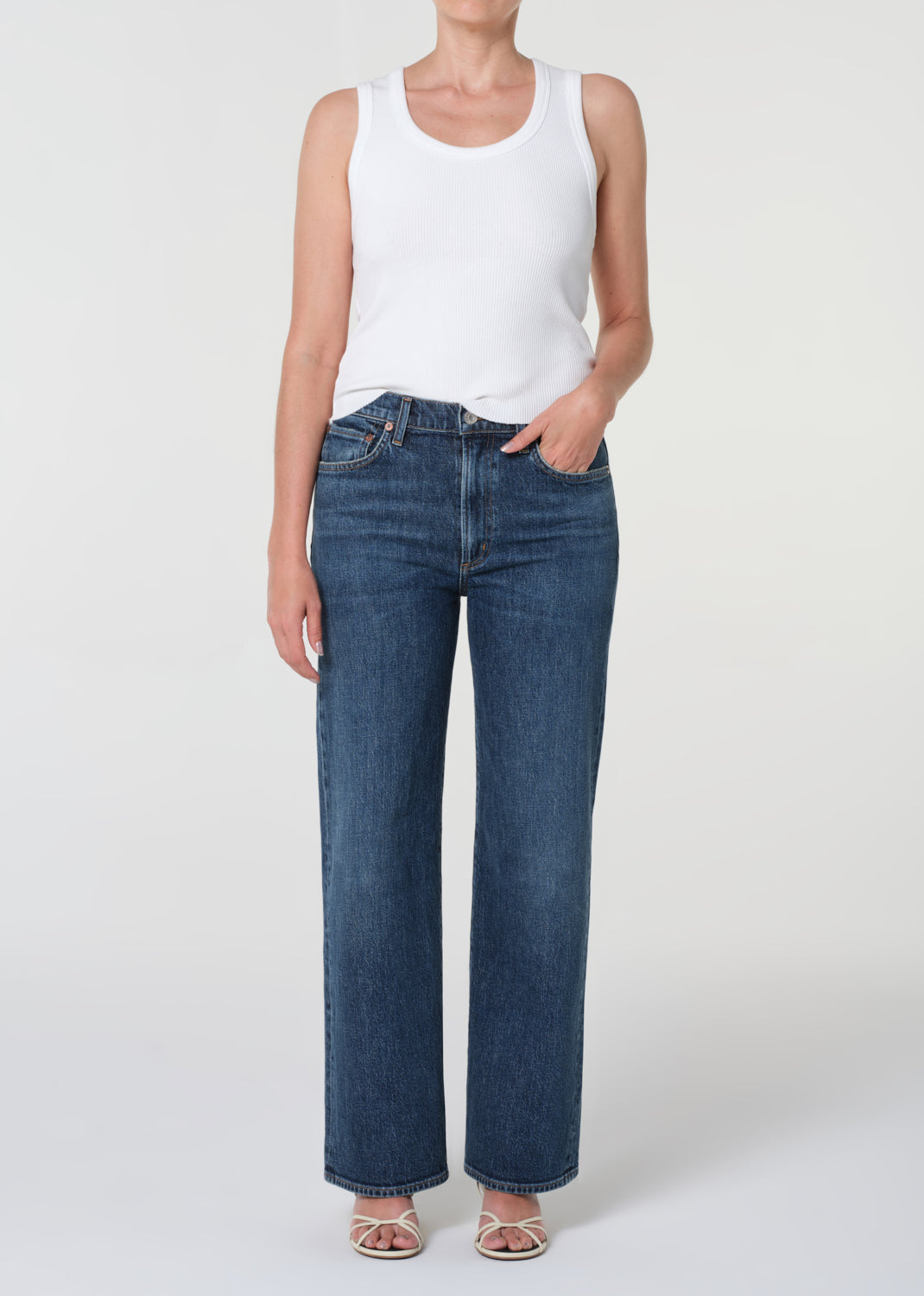 Harper Straight Jean (Stretch) Petite in Tempo – AGOLDE