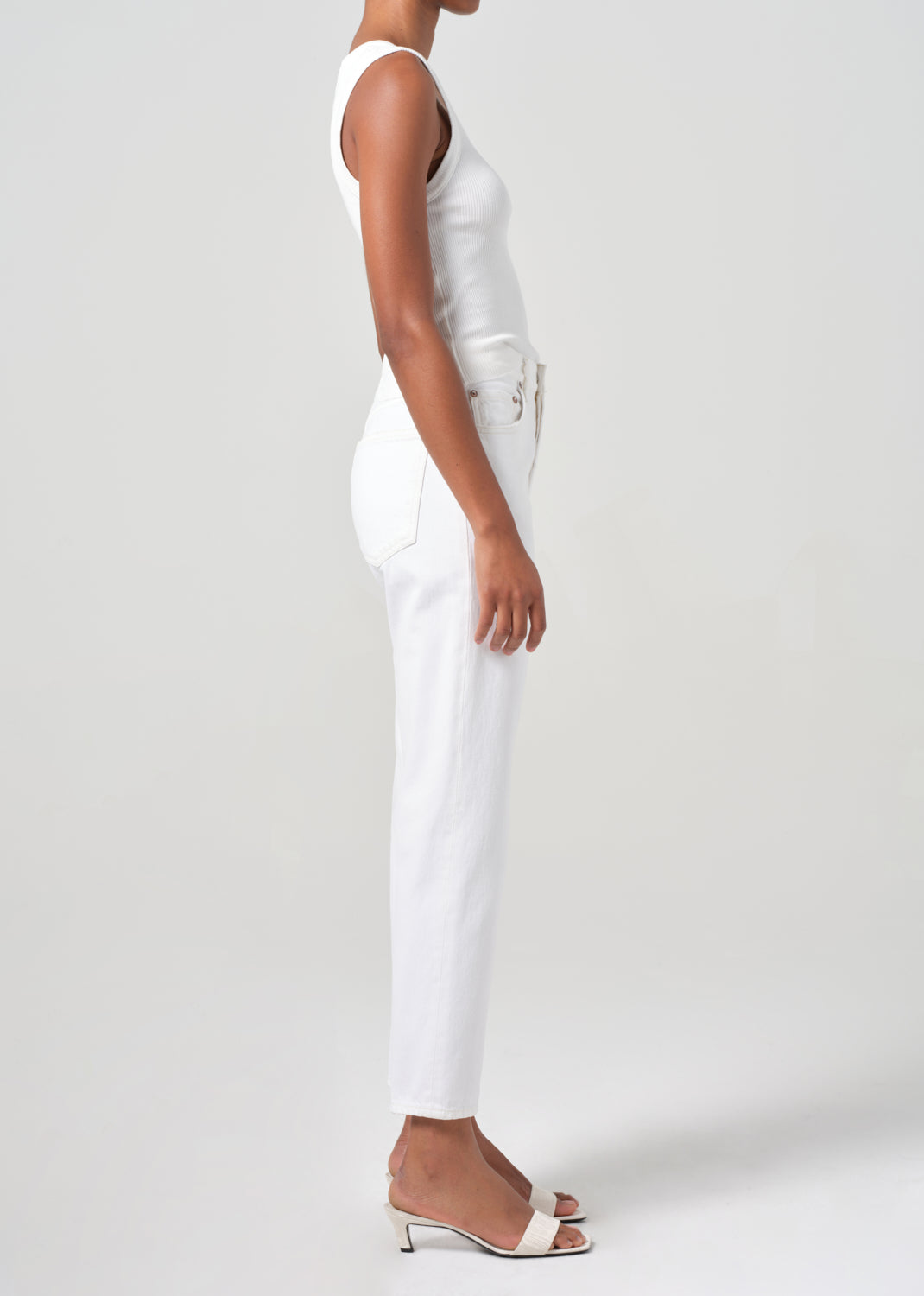 90'S Pinch Waist Crop in Marshmallow side