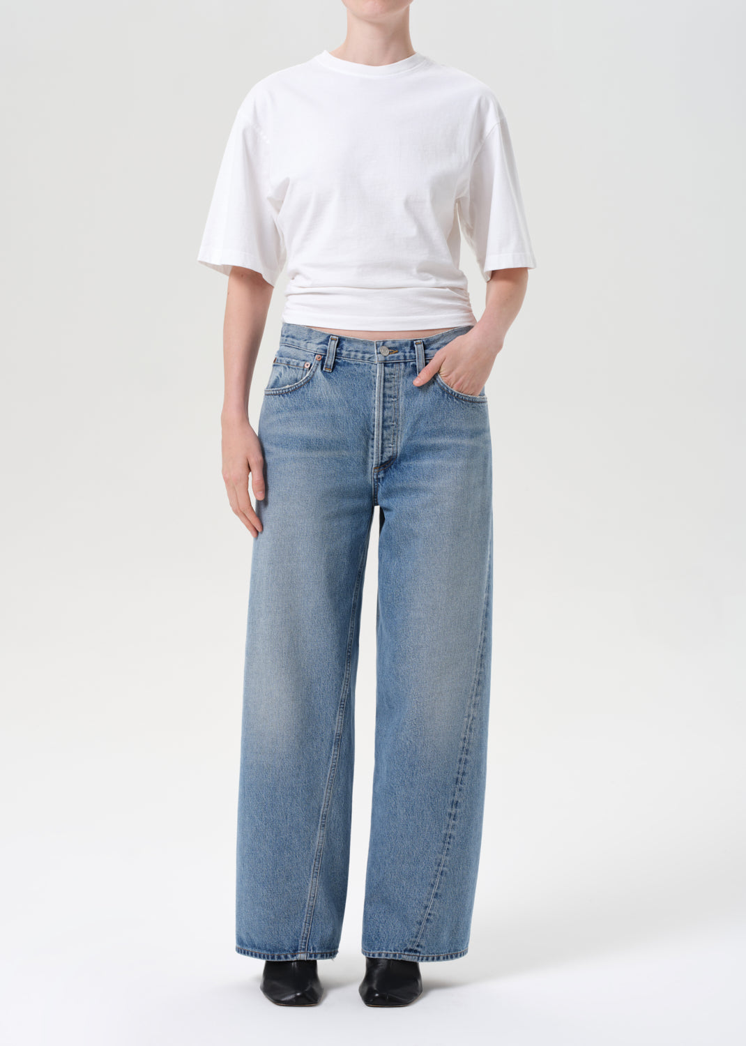 Twist Low Slung Baggy Jean in Stage Full Body