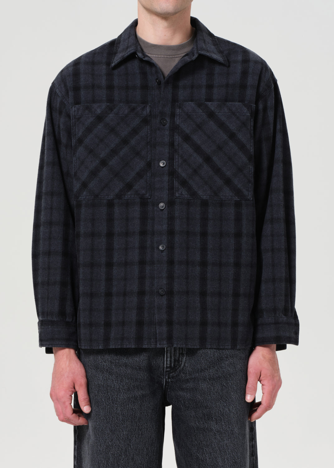 Brennan Shirt in Umbra Check/Mirage