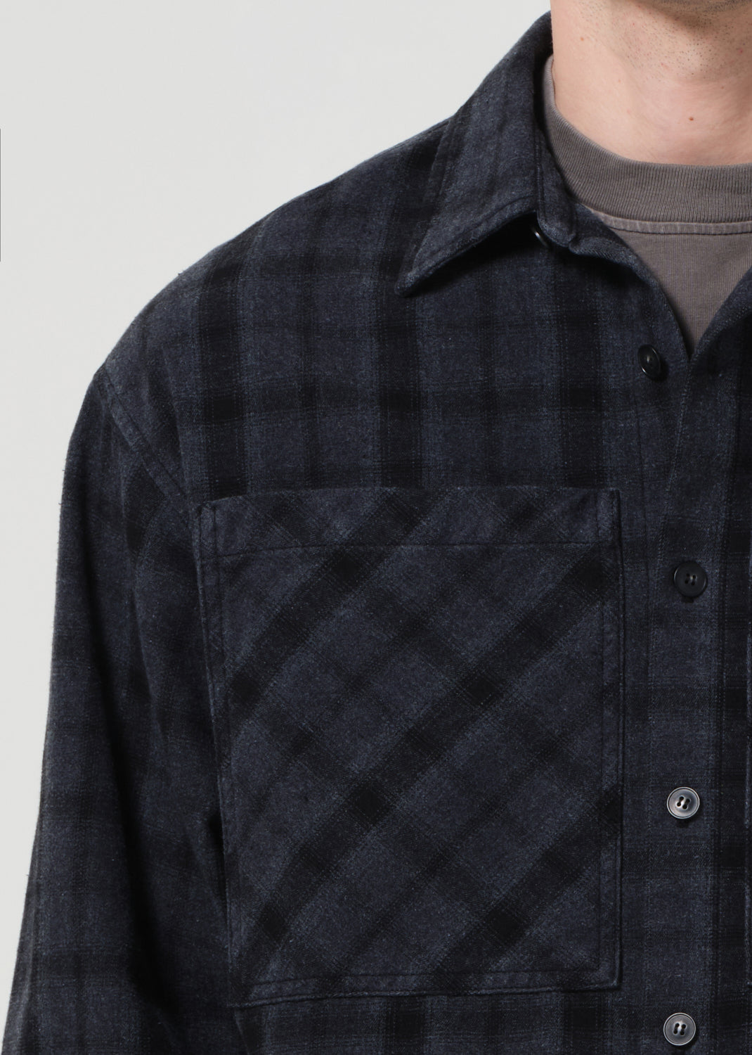 Brennan Shirt in Umbra Check/Mirage