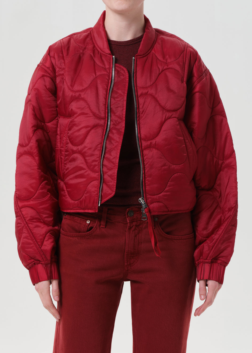Iona Quilted Jacket in Tomato – AGOLDE