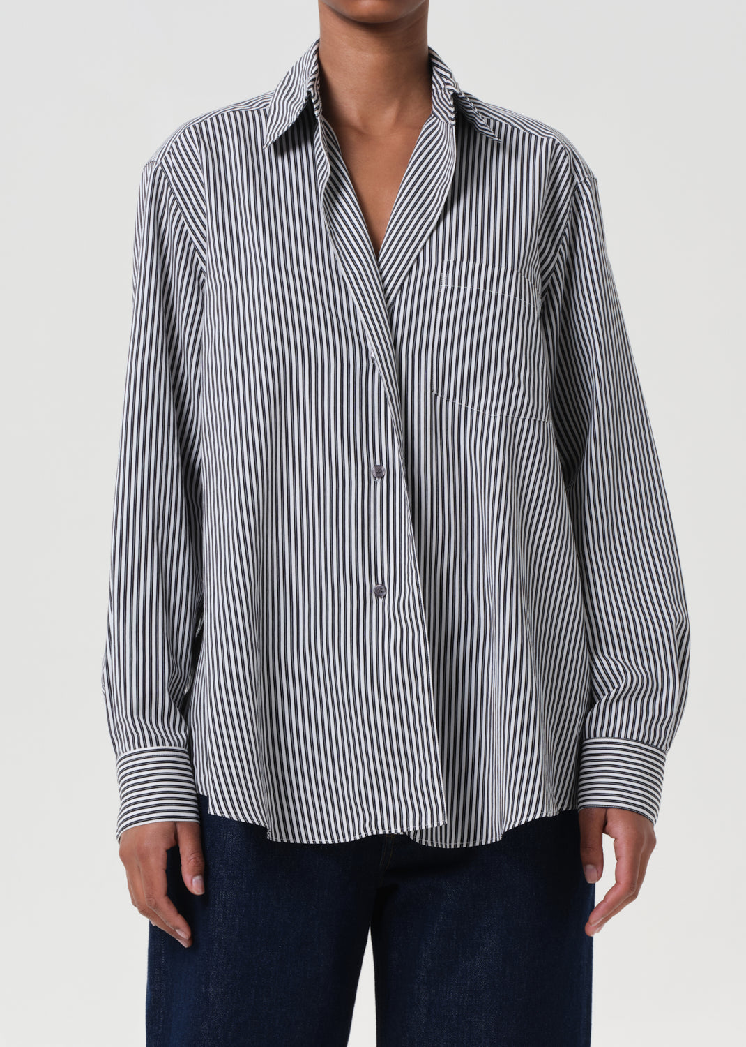 Aris Shirt in Solene Stripe Front