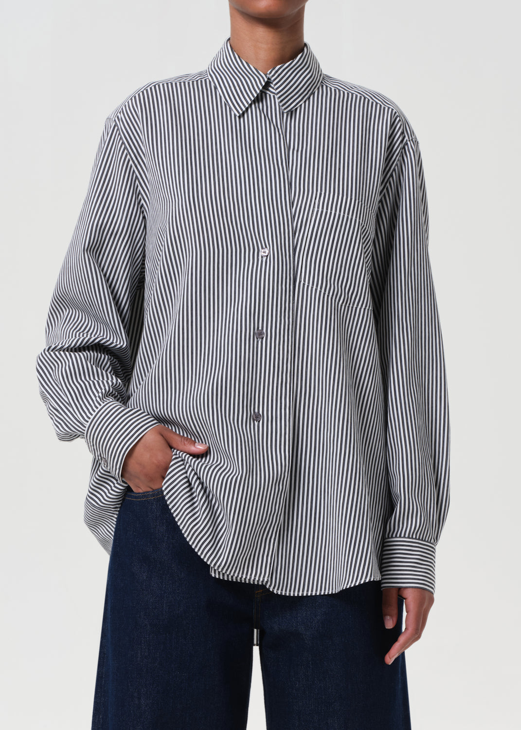 Aris Shirt in Solene Stripe Front