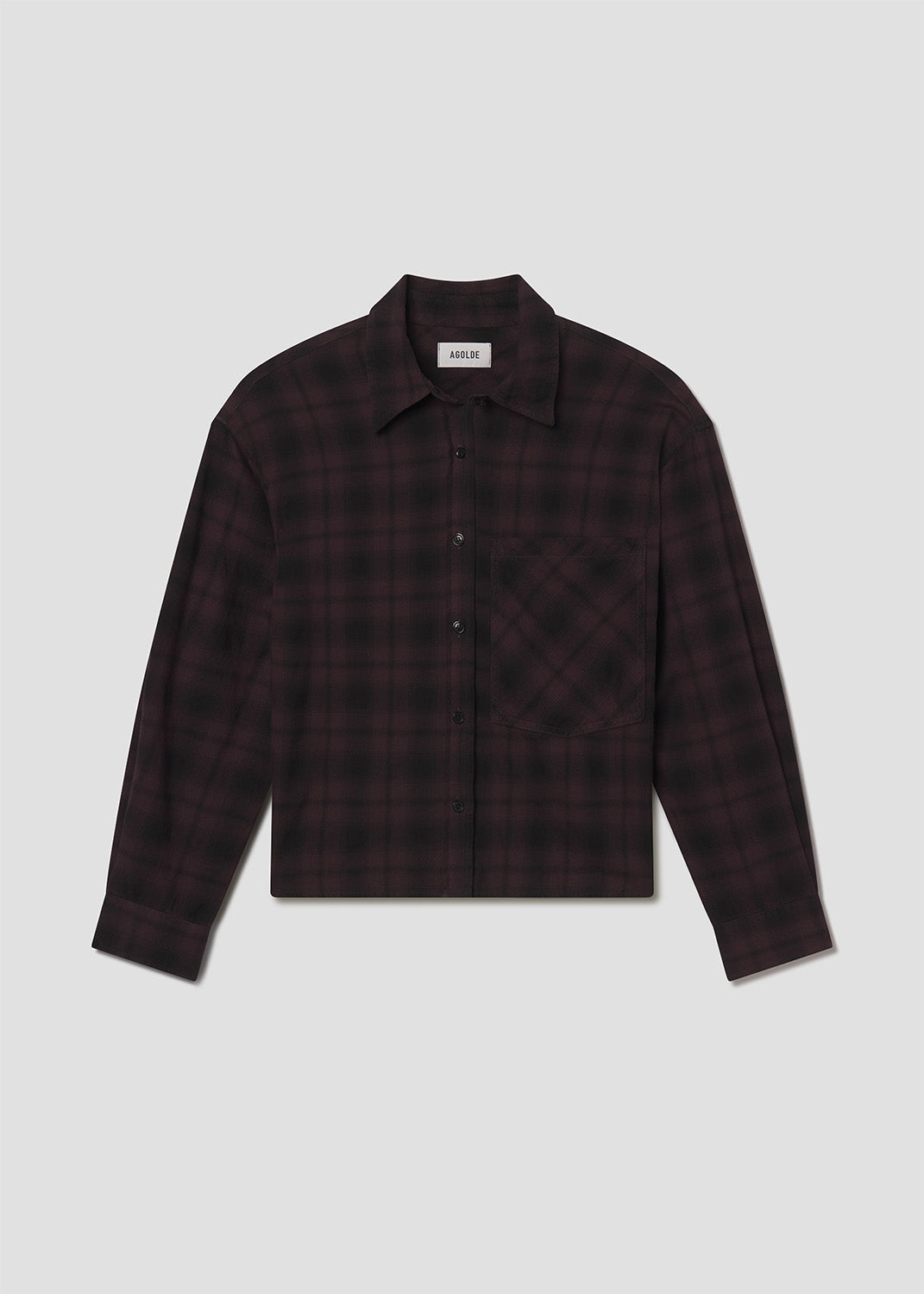 Plaid shirt on a light gray background