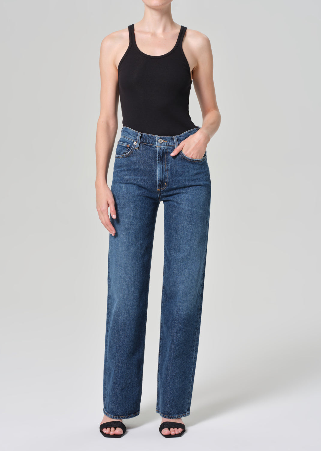Harper Straight Jean (Stretch) in Tempo front