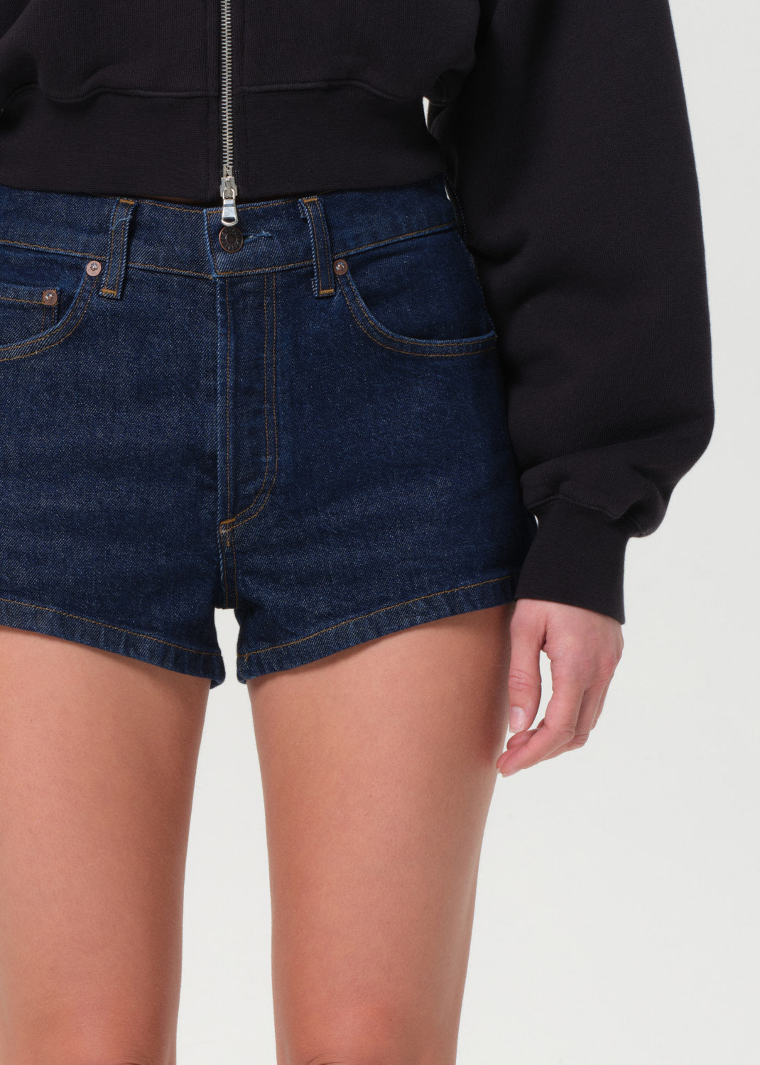 Ridley Vintage High Rise Short in Reissue close up