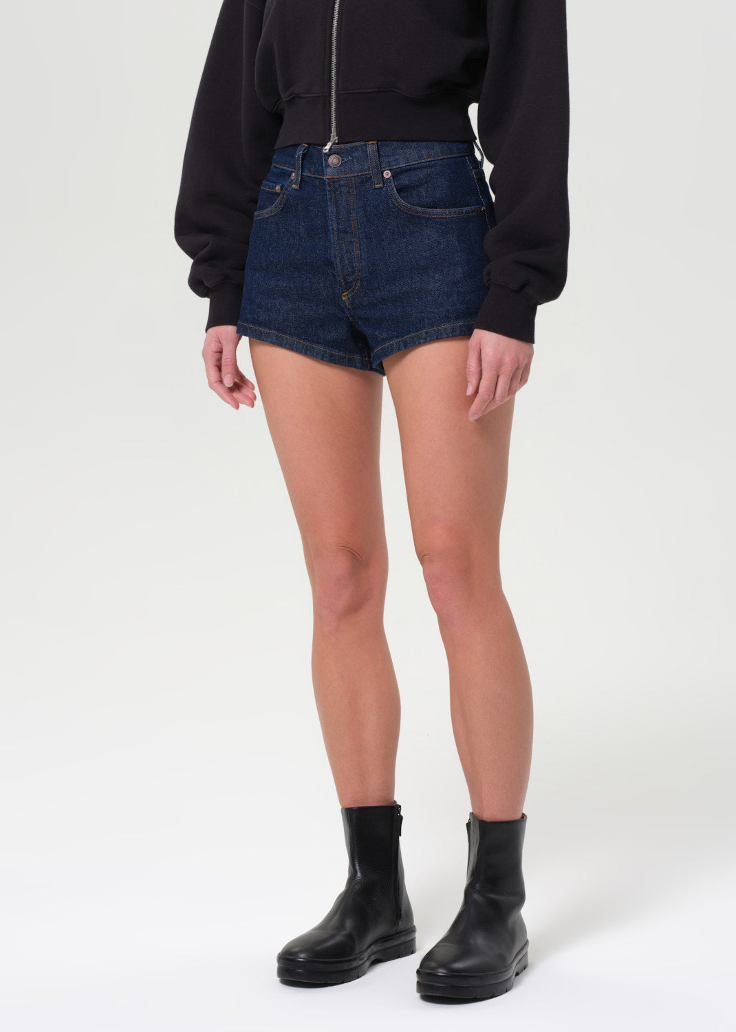 Ridley Vintage High Rise Short in Reissue close up