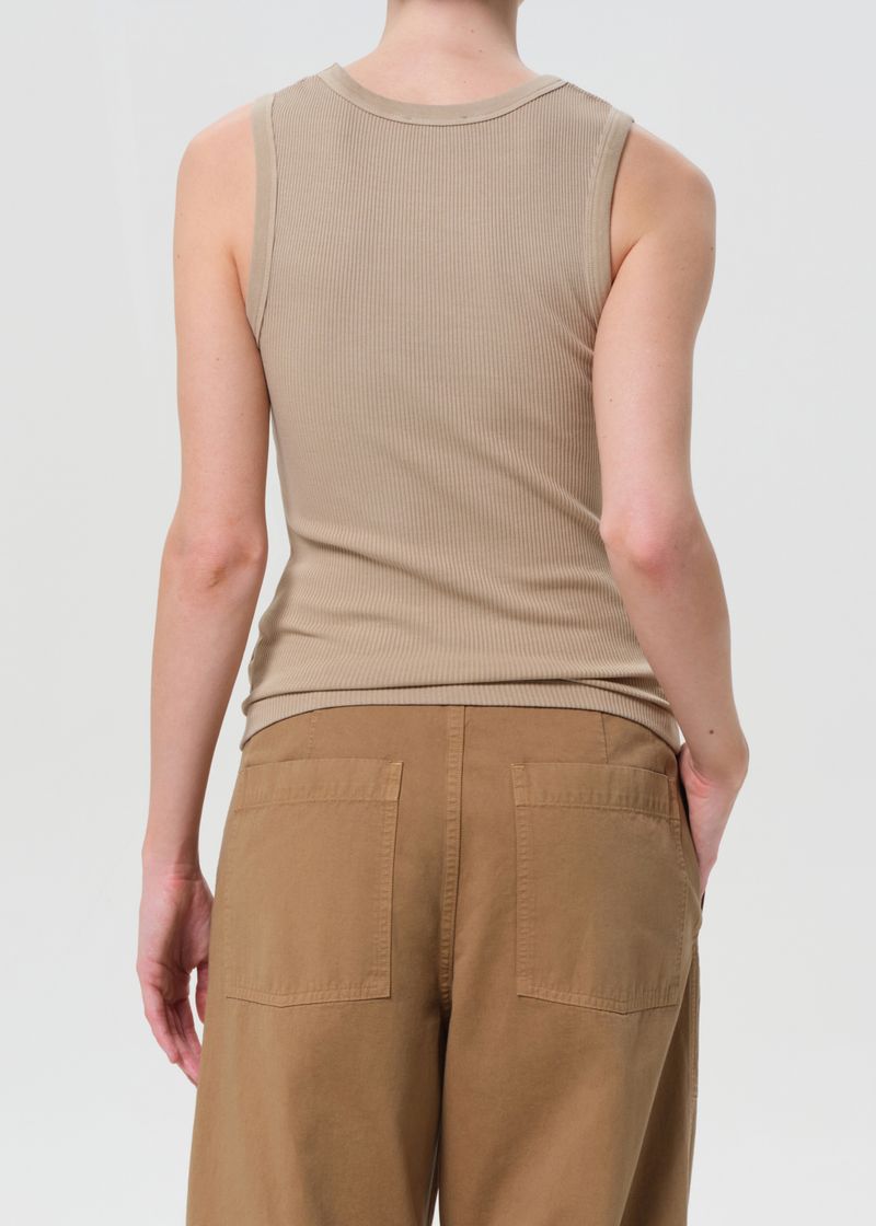 Poppy Scoop Neck Tank in Gum back