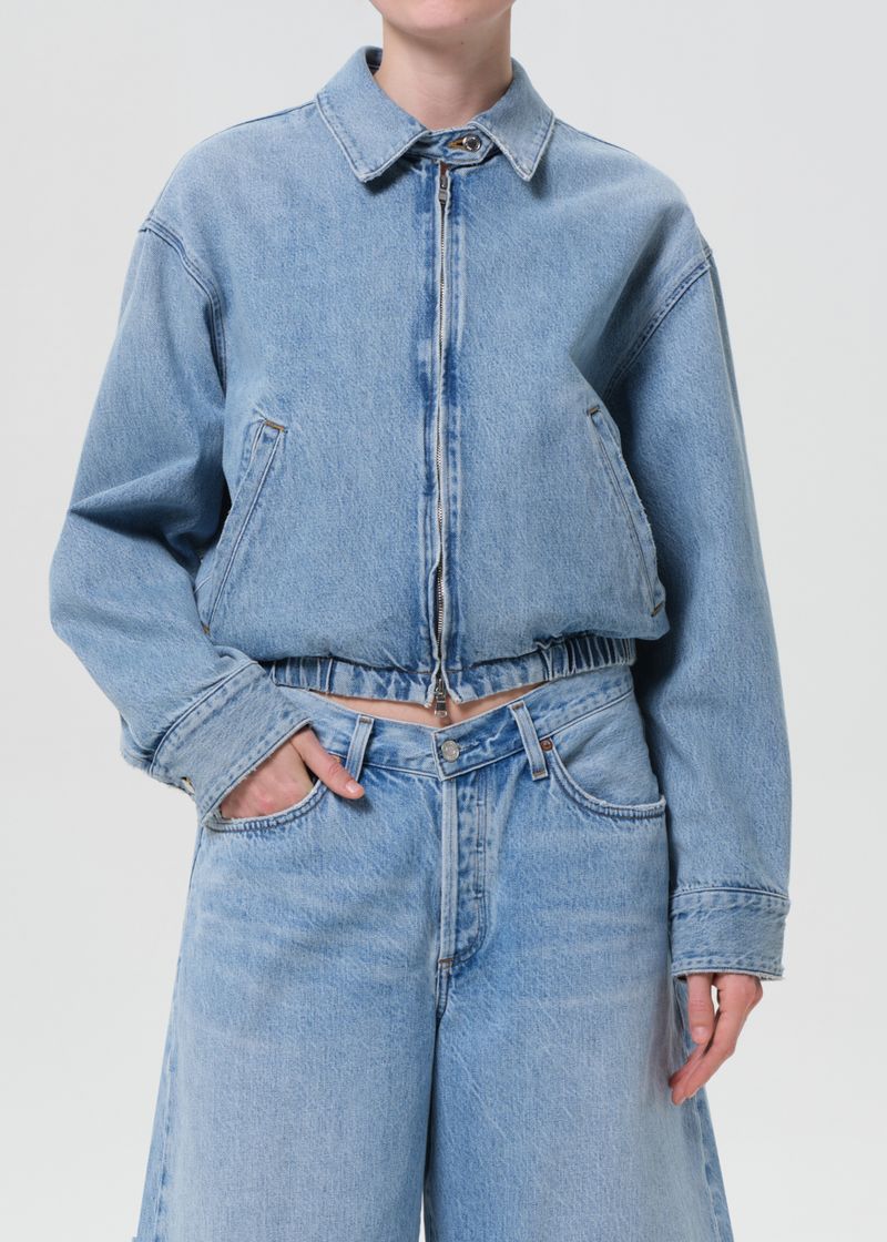 Nile Denim Blouson Jacket in Space front