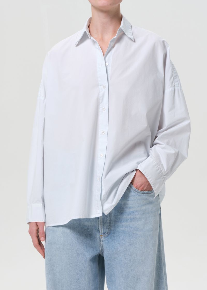 Roux Balloon Shirt in Hail front