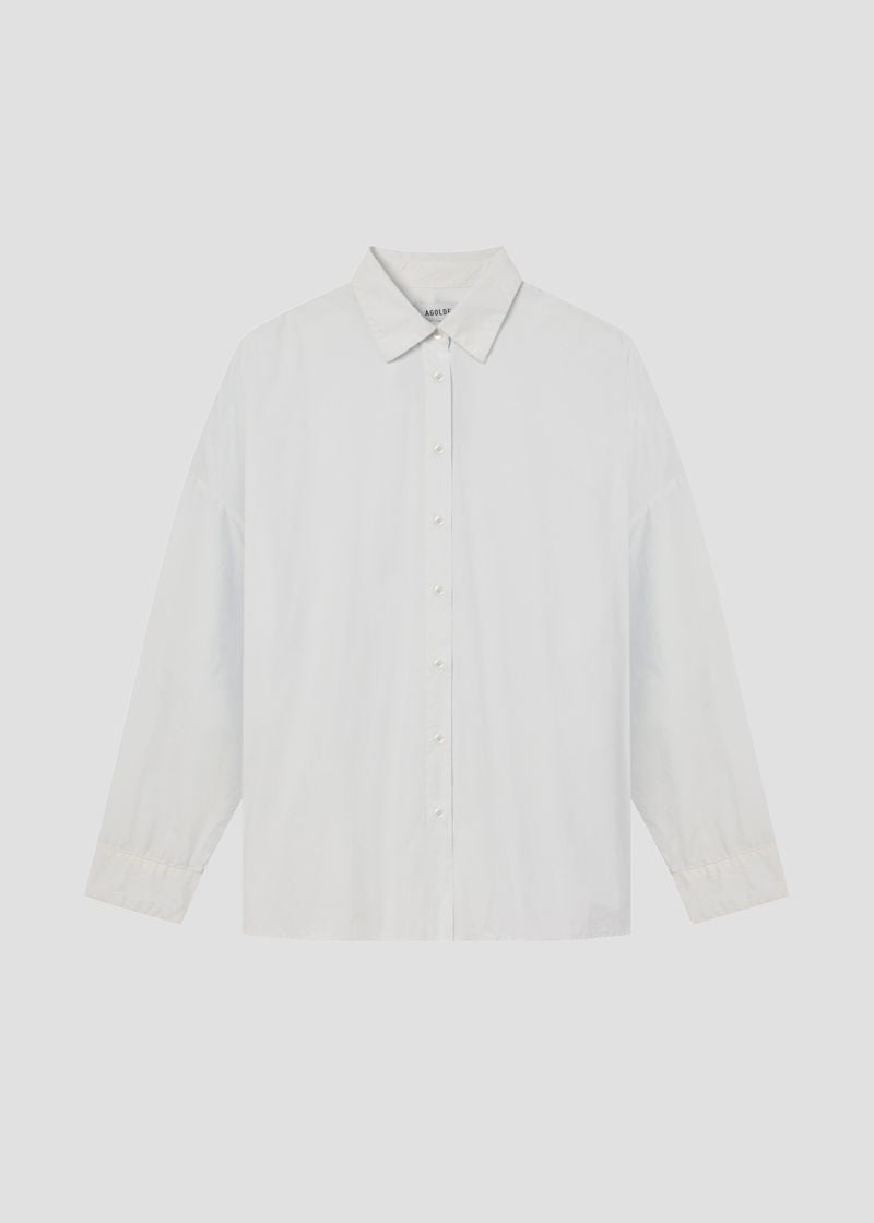 Roux Balloon Shirt in Hail flat