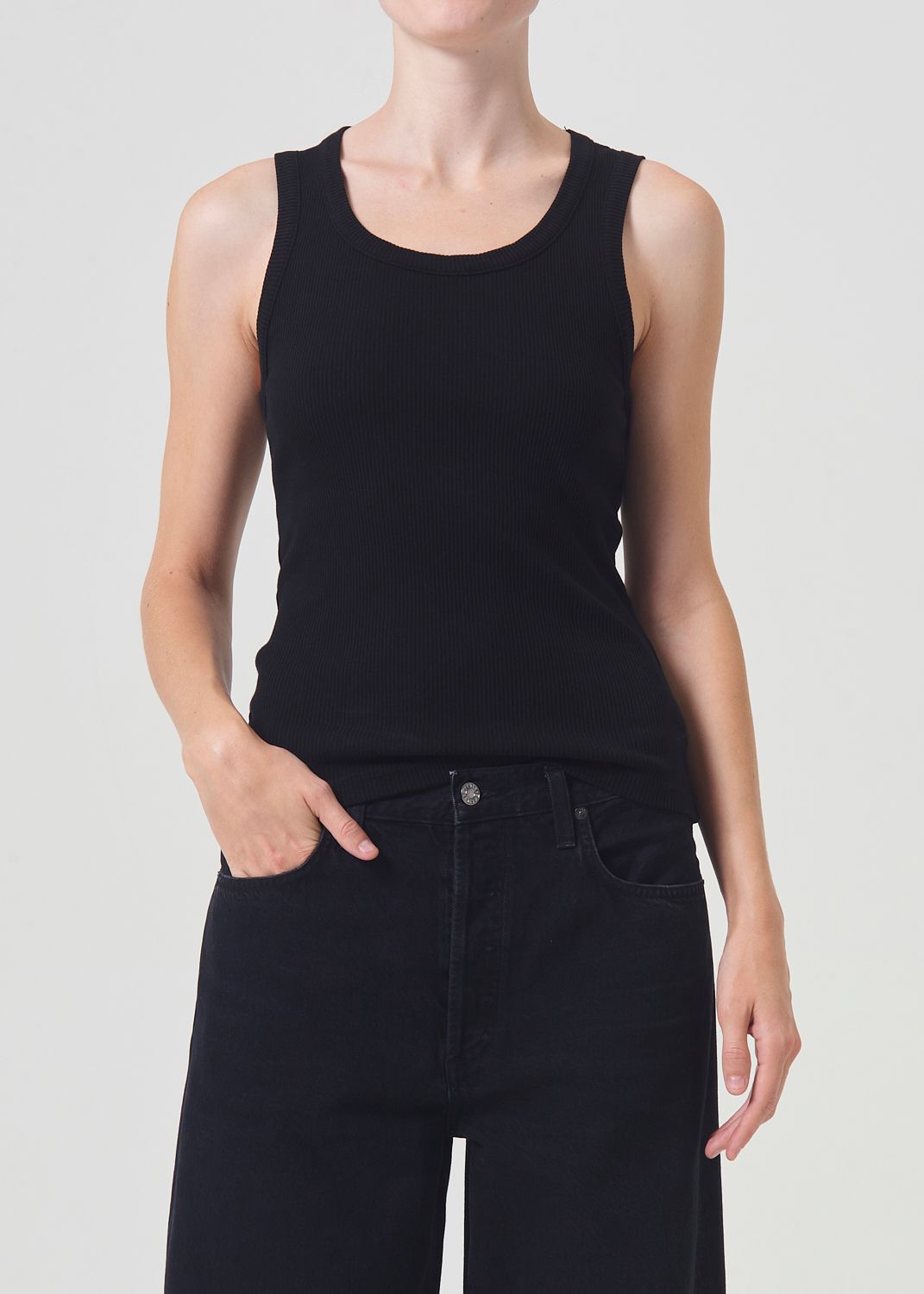 Poppy Tank in Black