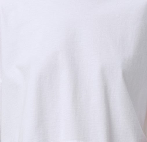 Arli Oversized Cropped Tee in White