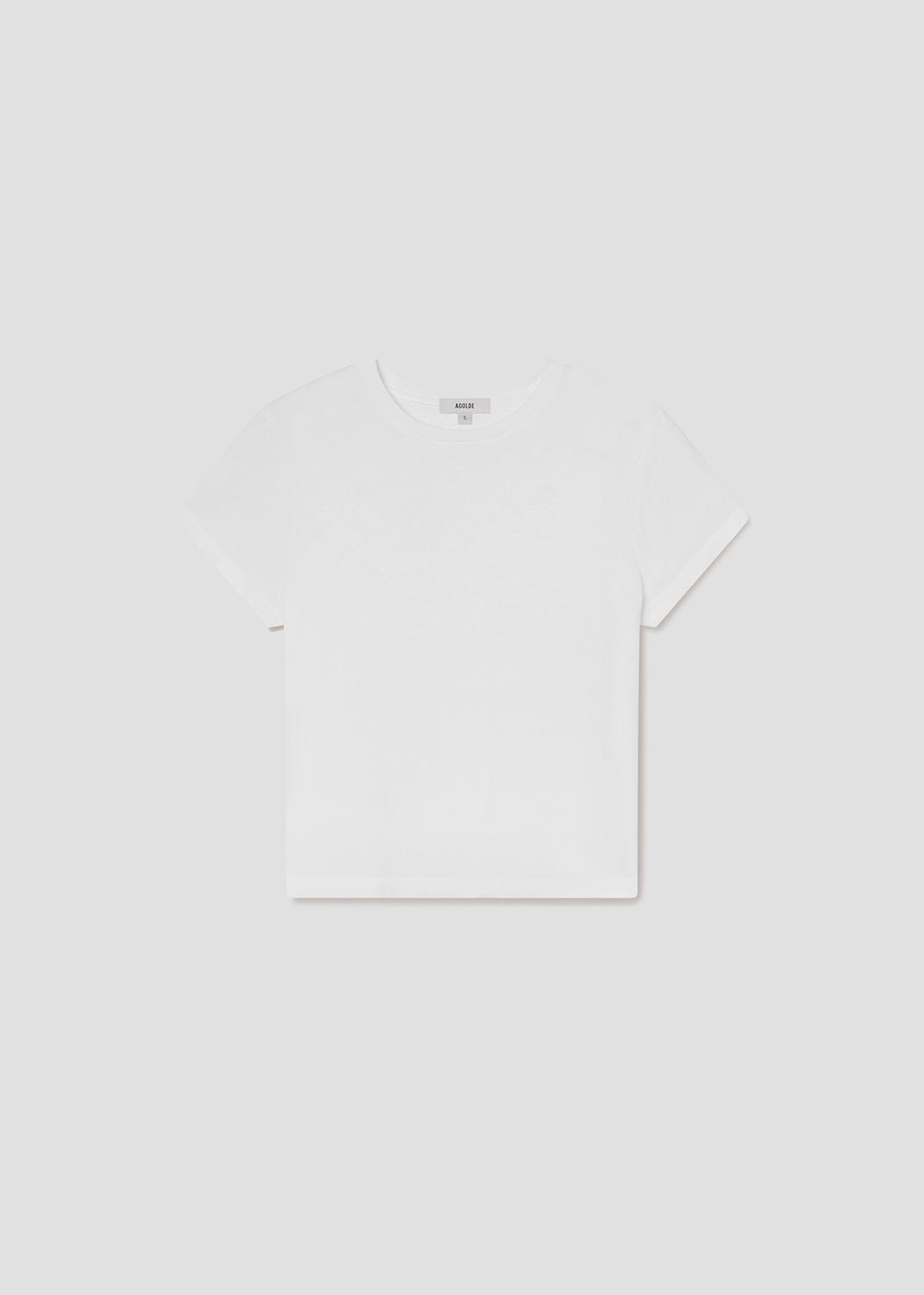 Long Line Adine Tee in White Flat
