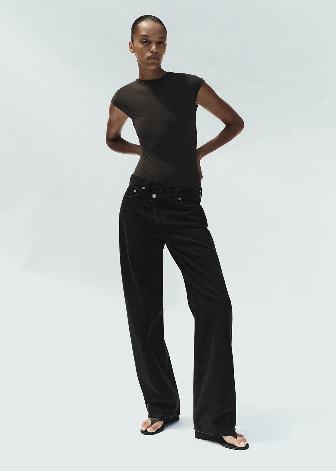Arc Criss Cross Jean Phase and Agata Bodysuit Carob