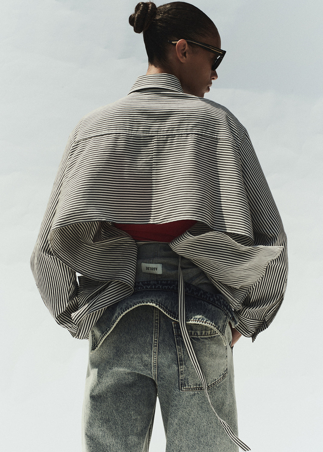 Theo Shirt Solene Stripe and Tora Bodysuit Vermilion 