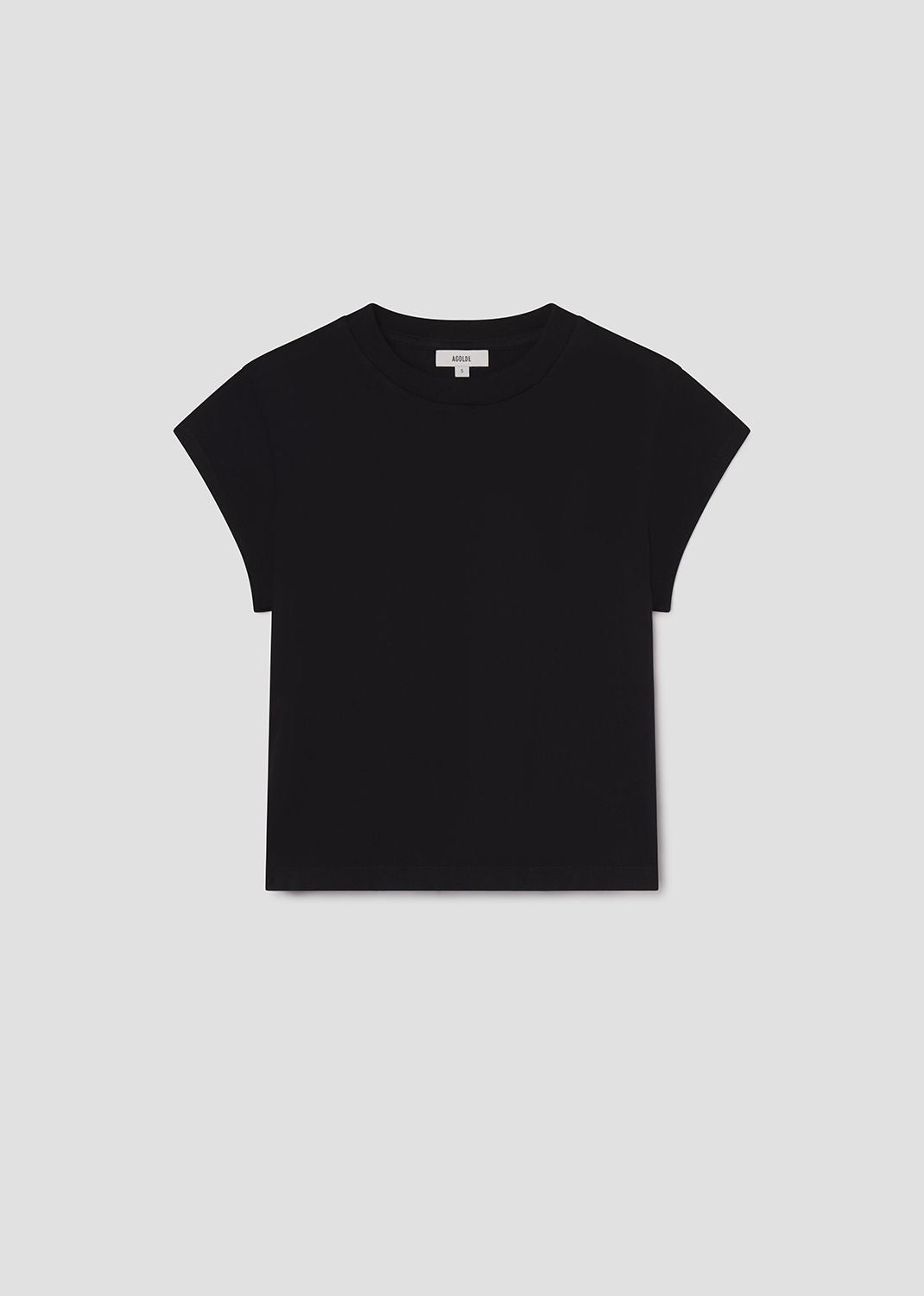 Bryce Cap Sleeve Tee in Black Flat