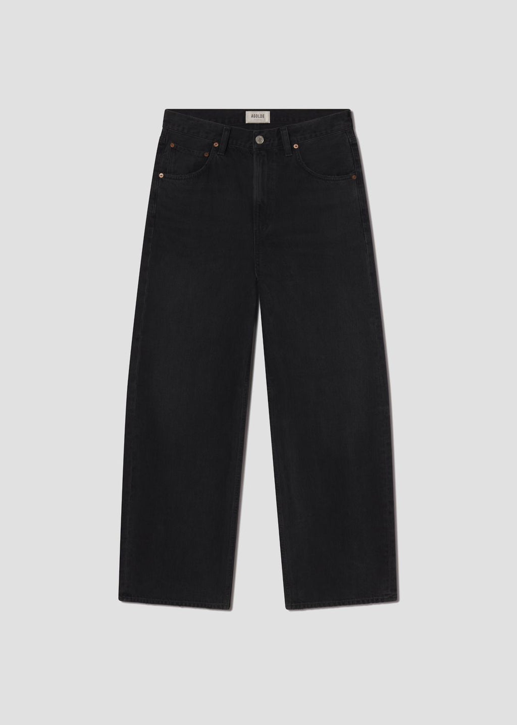 Low Curve Jean in Black Tar flat