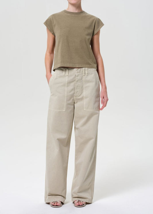 Yuna Low Slung Utility Pant in Pumine front