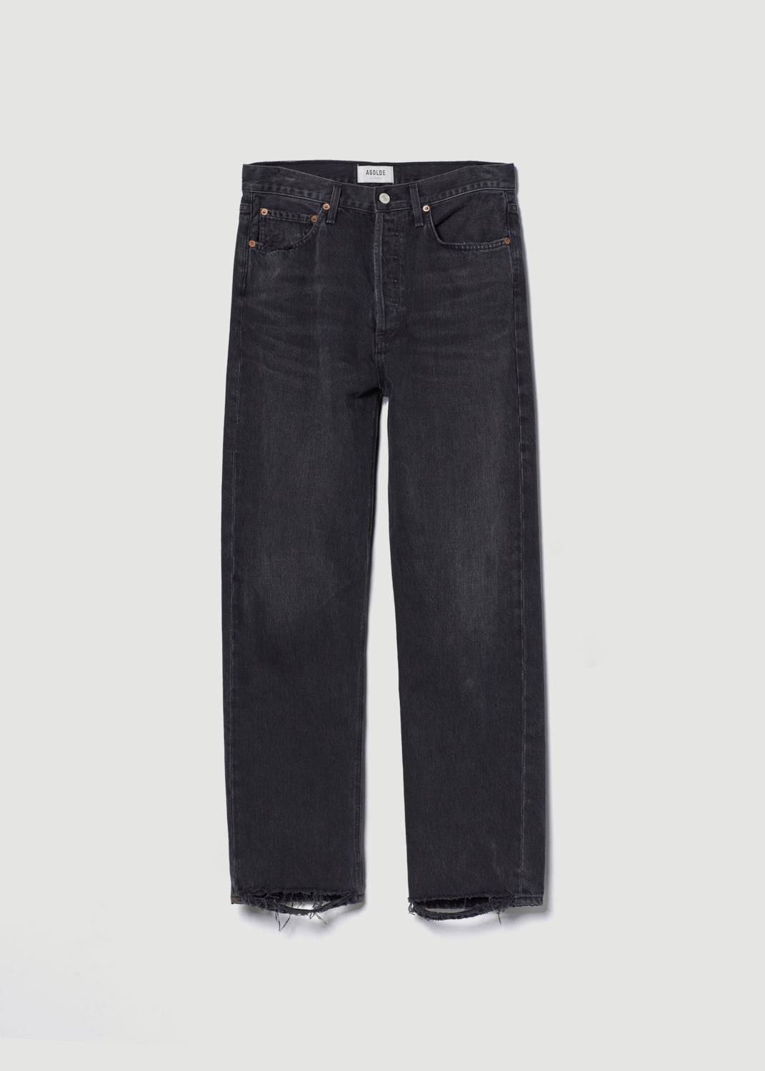 90's Crop Mid Rise Straight in Tar – AGOLDE