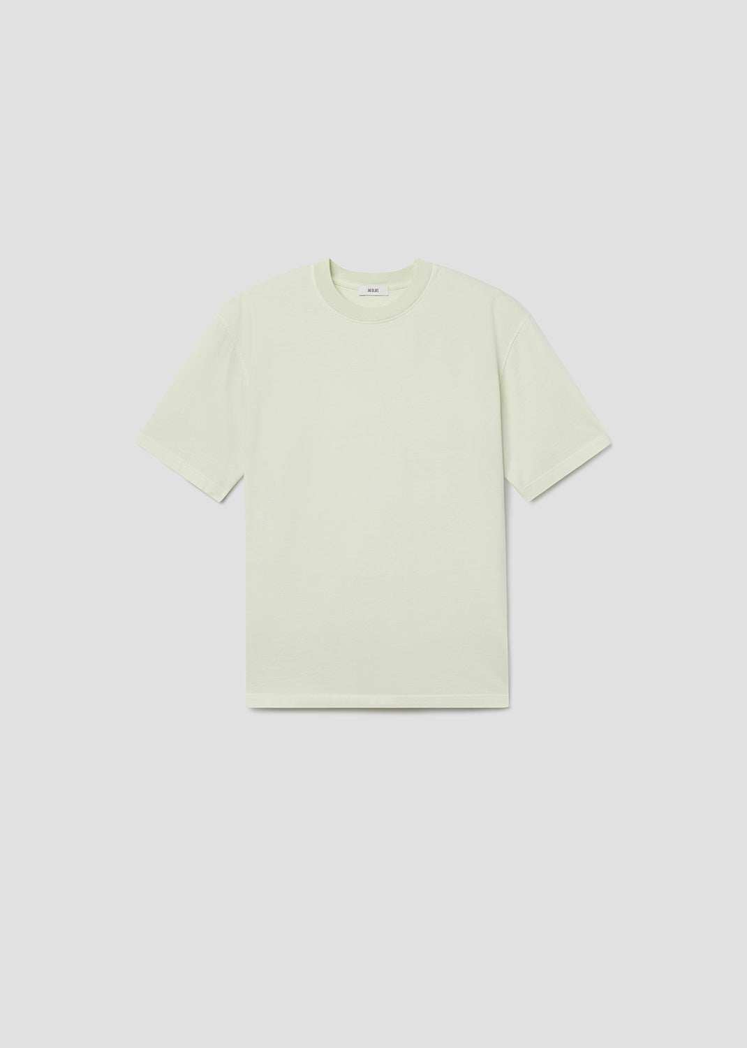 Asha Mock Neck Tee in Mint Cream from Agolde - $118