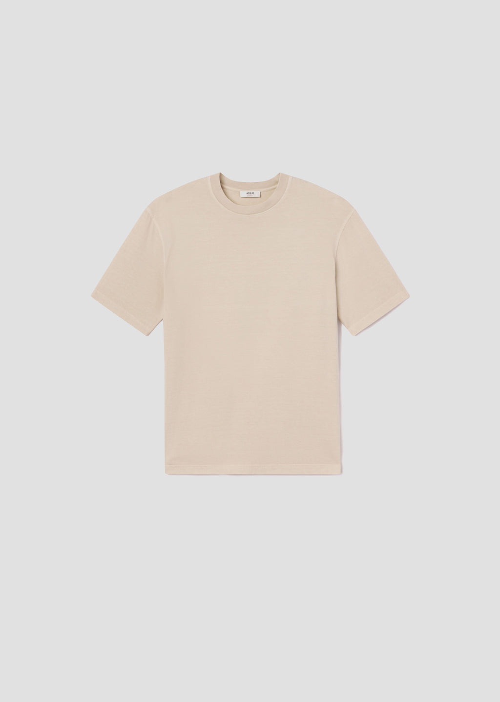 Asha Mock Neck Tee in Brown Rice Flat
