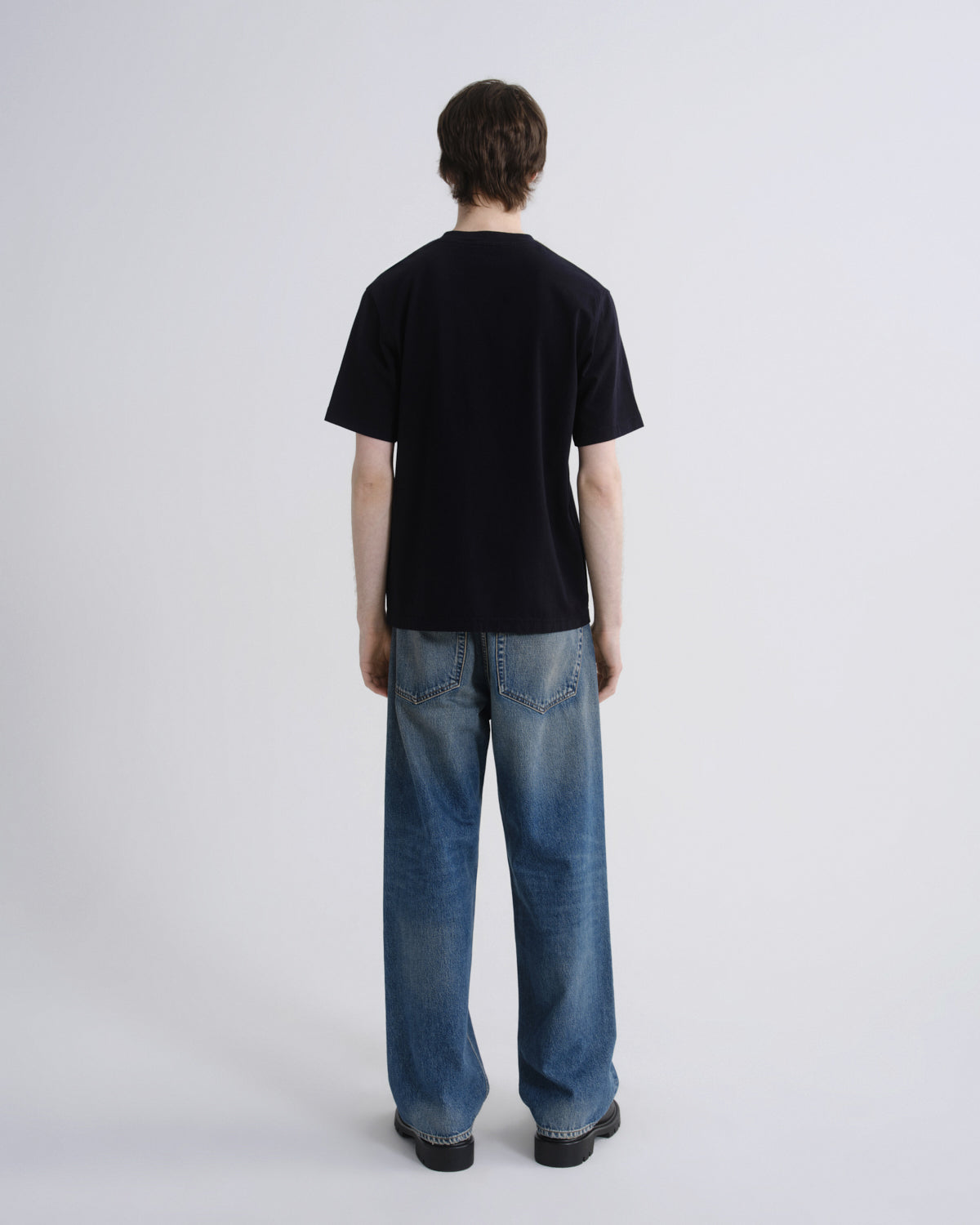 Asha Mock Neck Tee in Blackened Navy