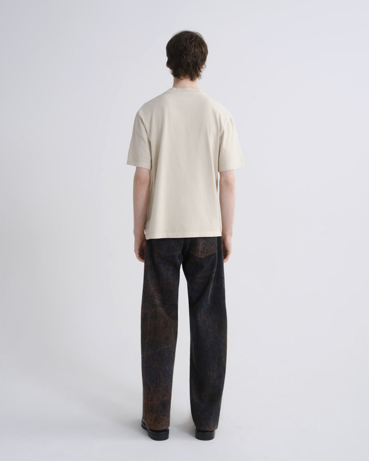 Asha Mock Neck Tee in Brown Rice