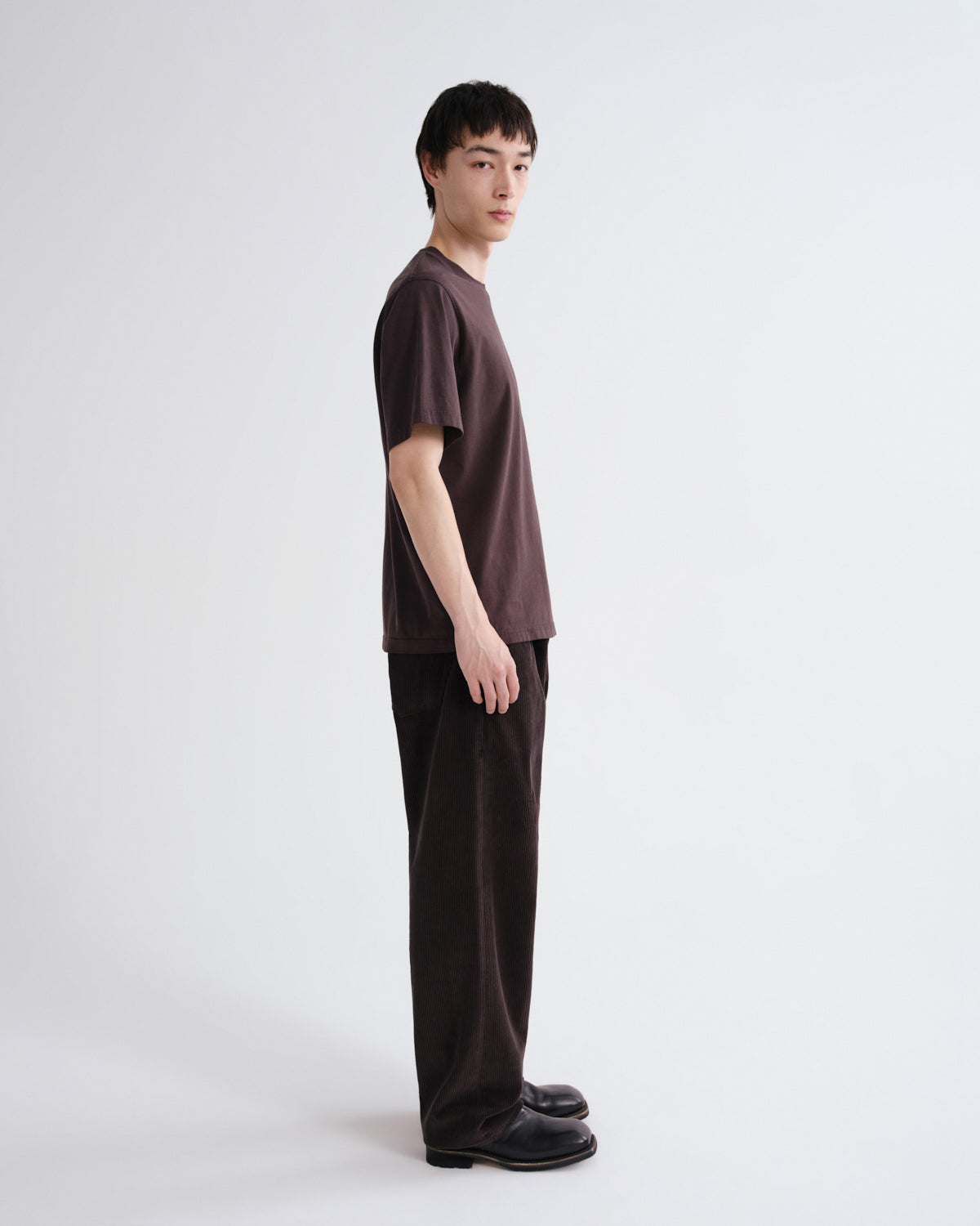 Asha Mock Neck Tee in Forge