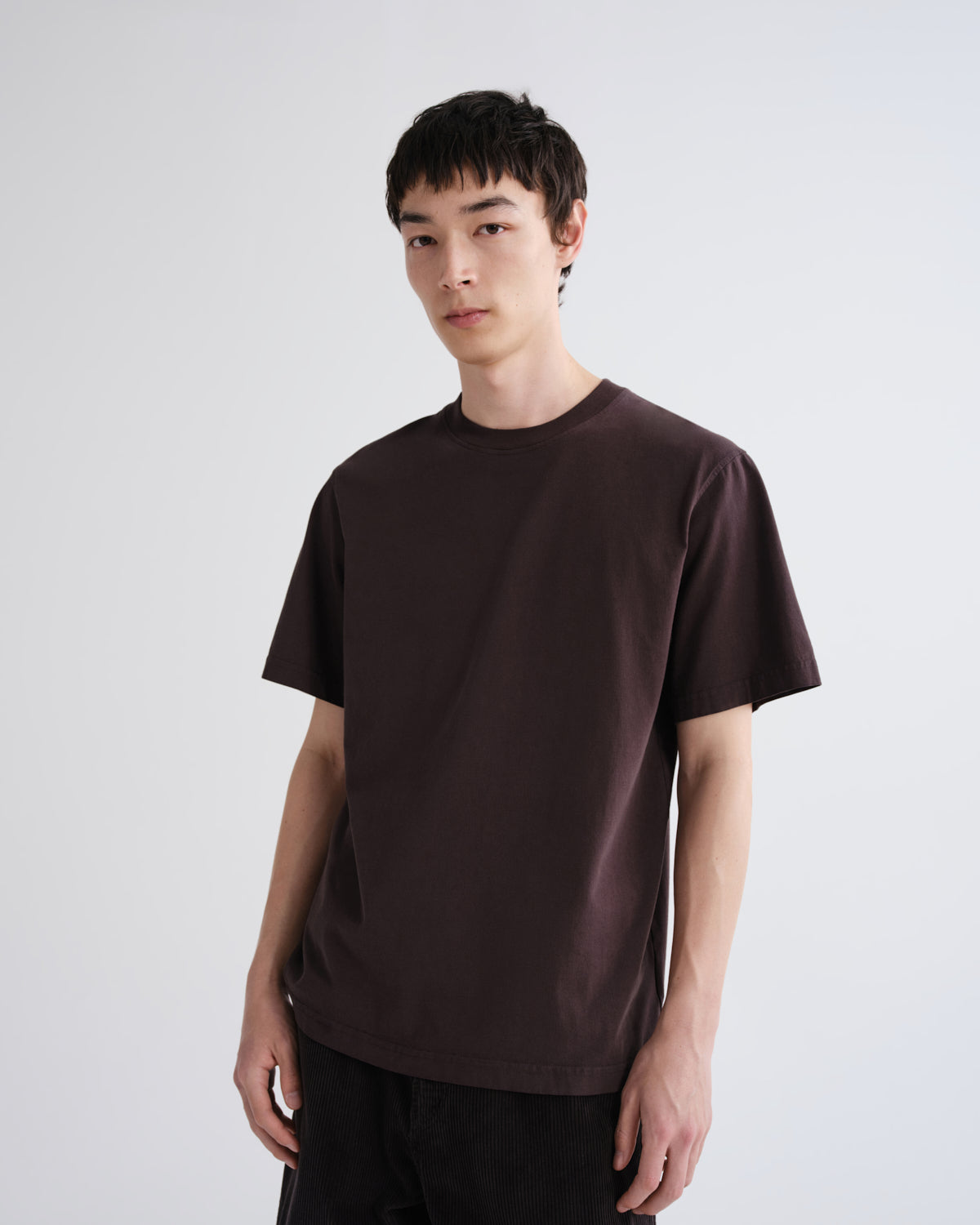 Asha Mock Neck Tee in Forge