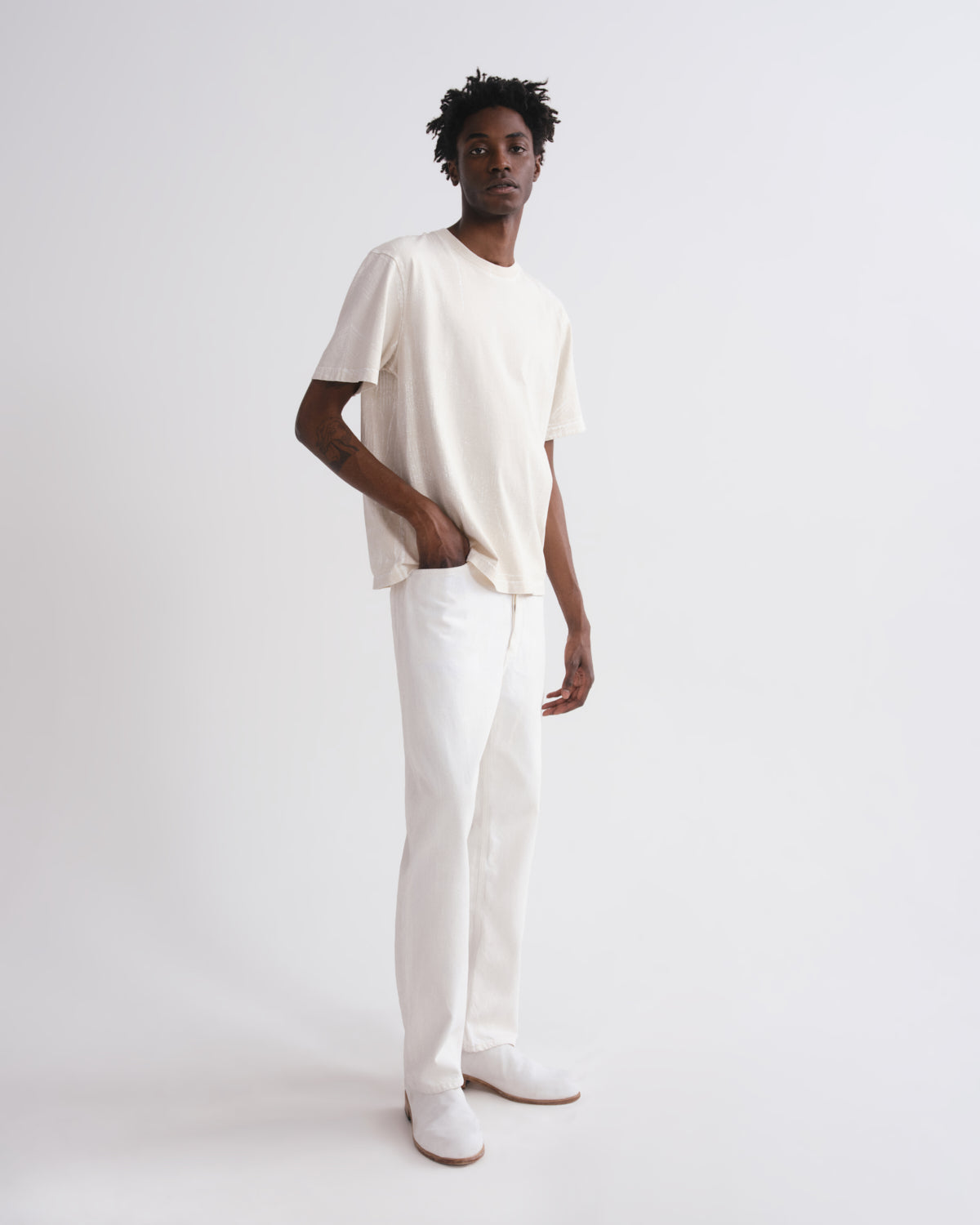 Asha Mock Neck Tee in Tempo