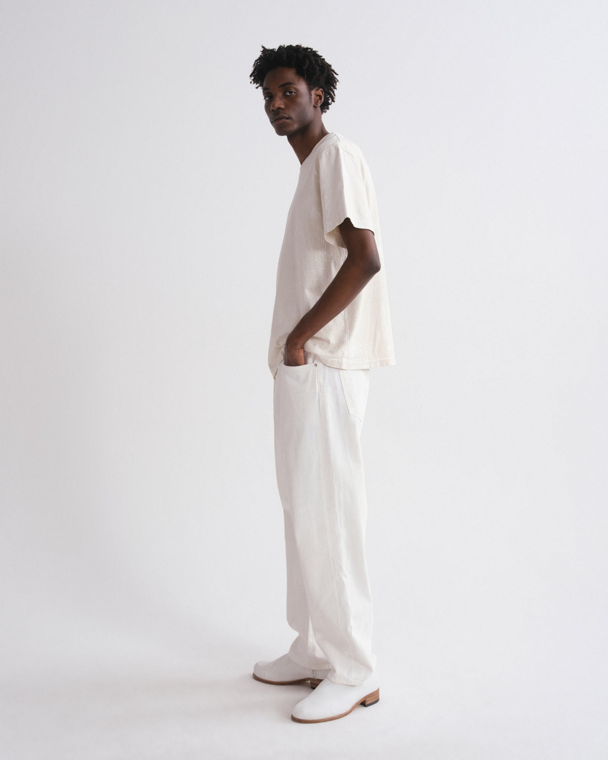 Asha Mock Neck Tee in Tempo
