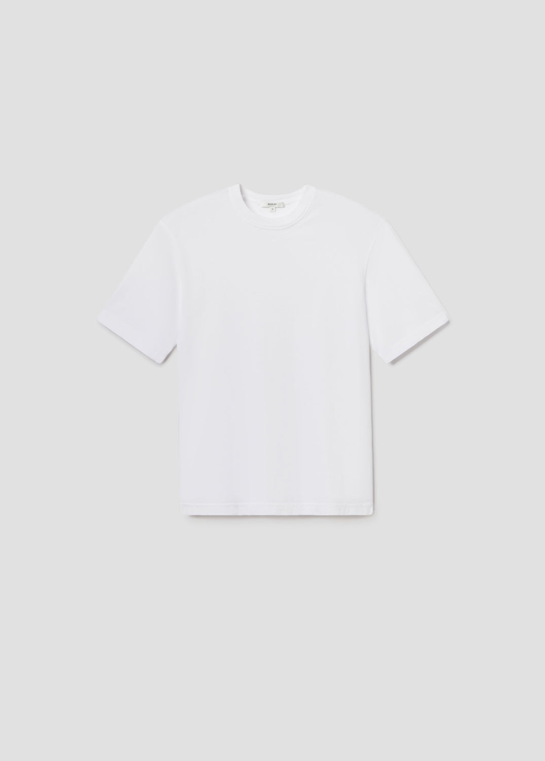 Asha Mock Neck Tee in White Front