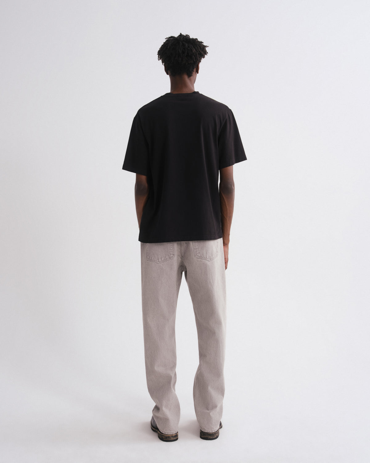 Asha Mock Neck Tee in Black