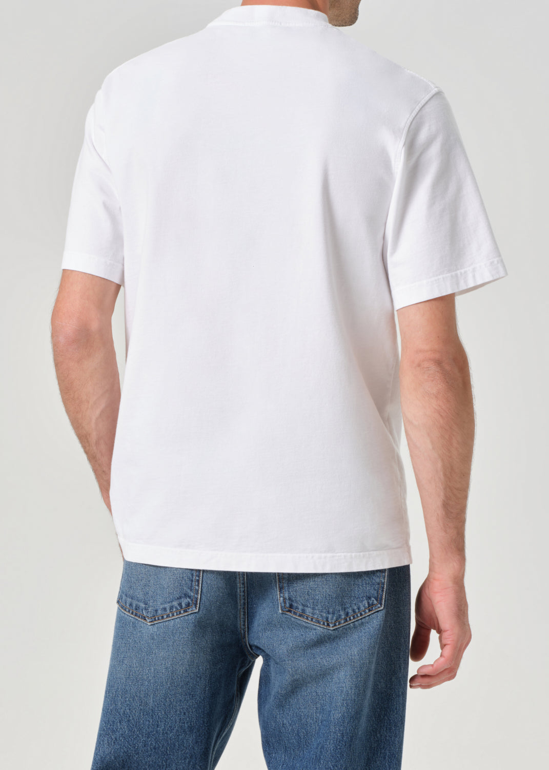 Asha Mock Neck Tee in White