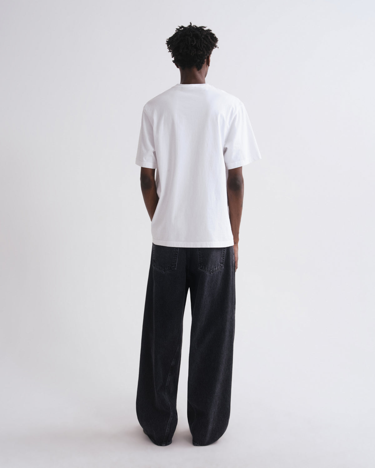 Asha Mock Neck Tee in White