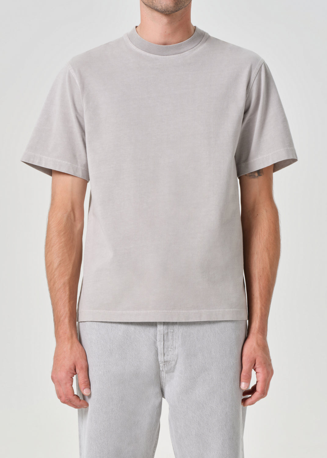 Asha Mock Neck Tee in Reflect