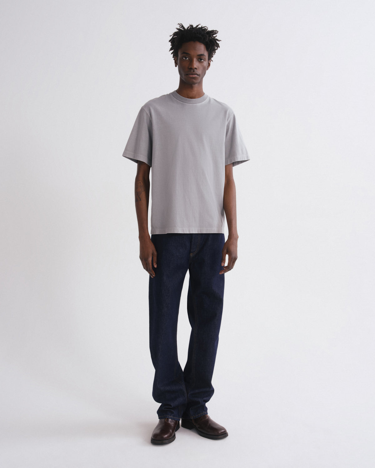Asha Mock Neck Tee in Reflect
