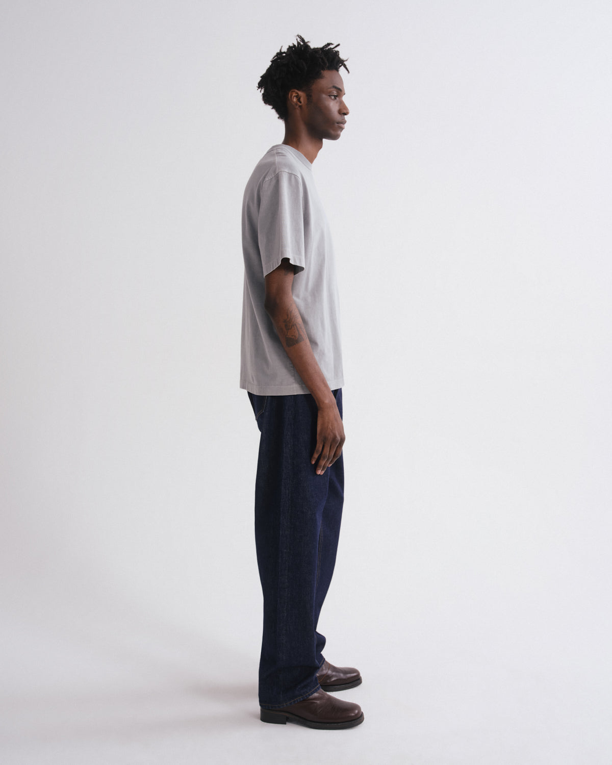 Asha Mock Neck Tee in Reflect