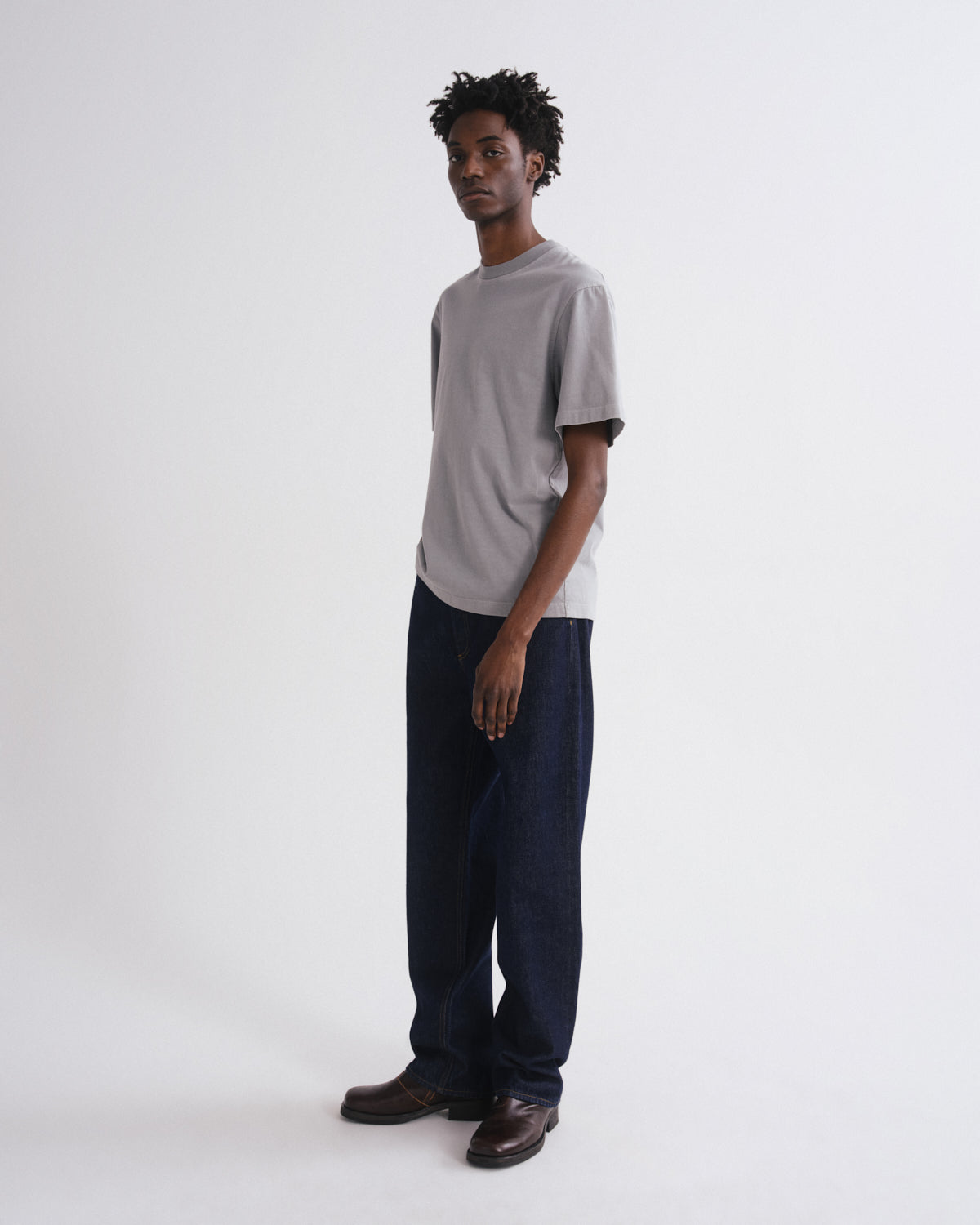 Asha Mock Neck Tee in Reflect